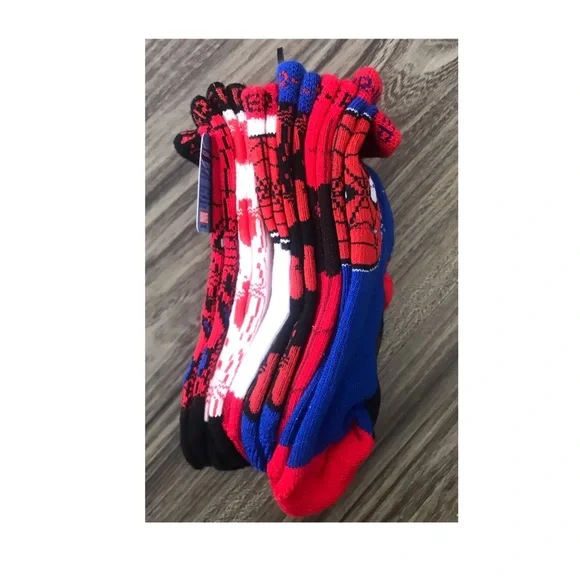 SPIDER-MAN 6 PACK TODDLER SOCKS SIZE 2T-3T - Picture 3 of 3